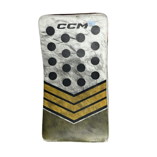 CCM Extreme Flex 6 - Bloqueur de gardien de but professionnel d'occasion (blanc/vert/jaune)